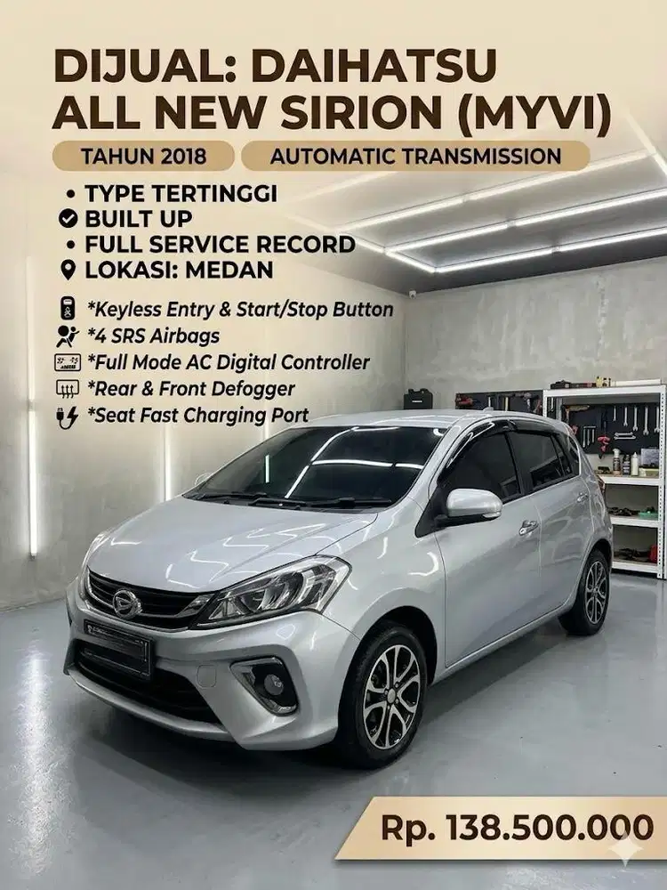 Daihatsu Sirion 1.3 A/T Type Tertinggi