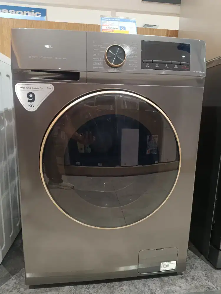 Cukup KTP auto bawa pulang TCL WASHING MACHINE FRONT LOADING 9KG GRAY
