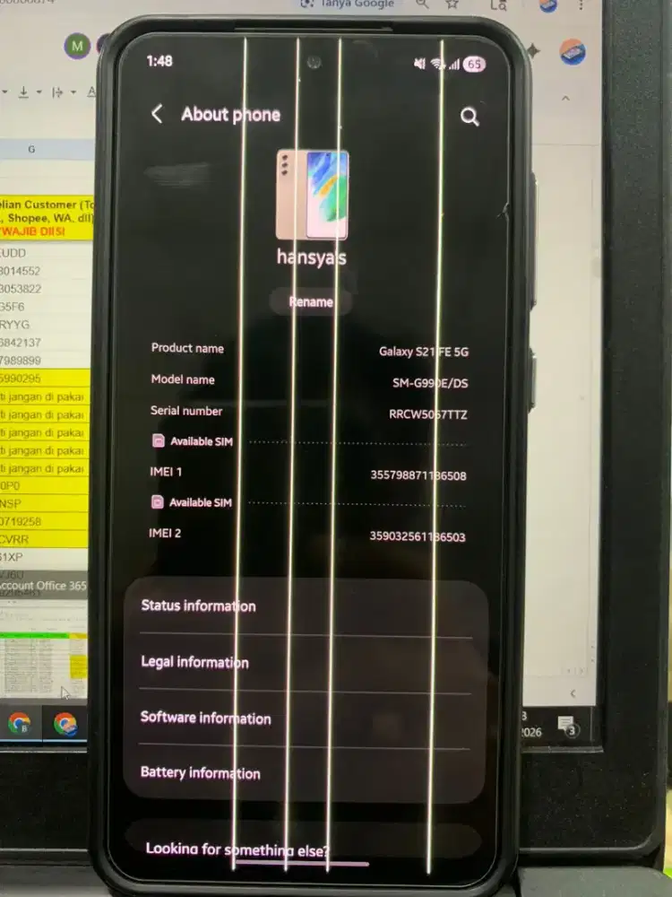 Samsung S21FE / S21 FE Olive 8/256 resmi SEIN