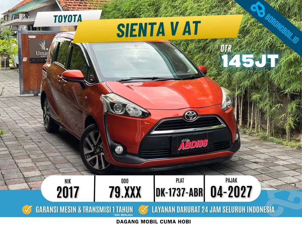 TERMURAHH TOYOTA SIENTA 1.5 V CVT 2017