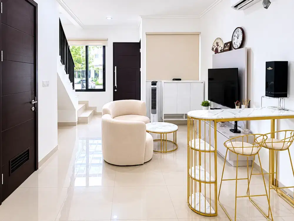Rumah Hoek Dallas PIK2 4,5x15 2+1KT Full Furnished Siap Huni