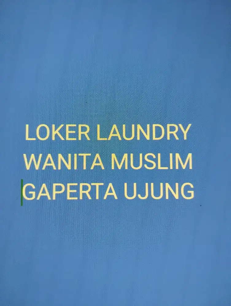 Loker Karyawan Laundry GAPERTA UJUNG