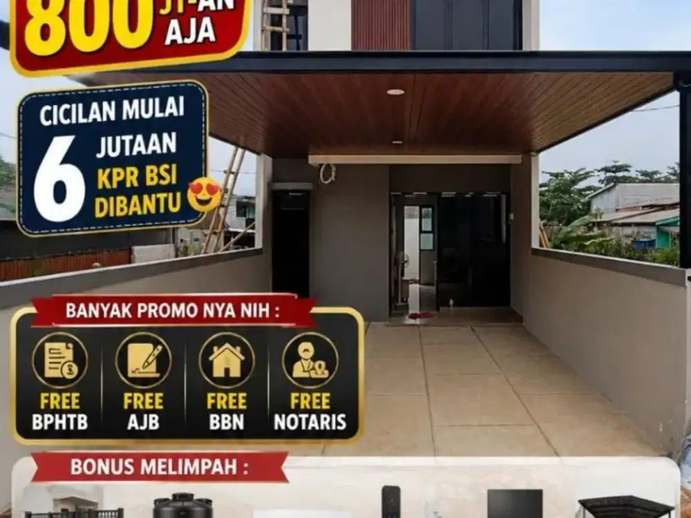 S953.Rumah Elegan Modern Selangkah ke Jaktim di Jatiwarna Pondok Melati Bekasi