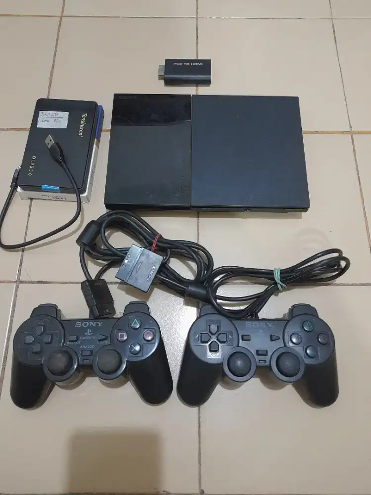 Ps 2 Slim Matrix game Hardis external kpasitas 60gb mantap