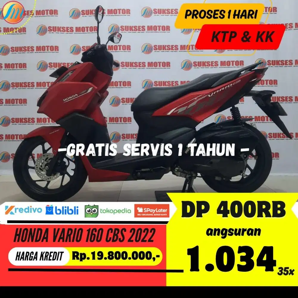 HONDA VARIO 160 CBS 2022 DP PROMO 400RB ANGSURAN SANGAT RINGAN