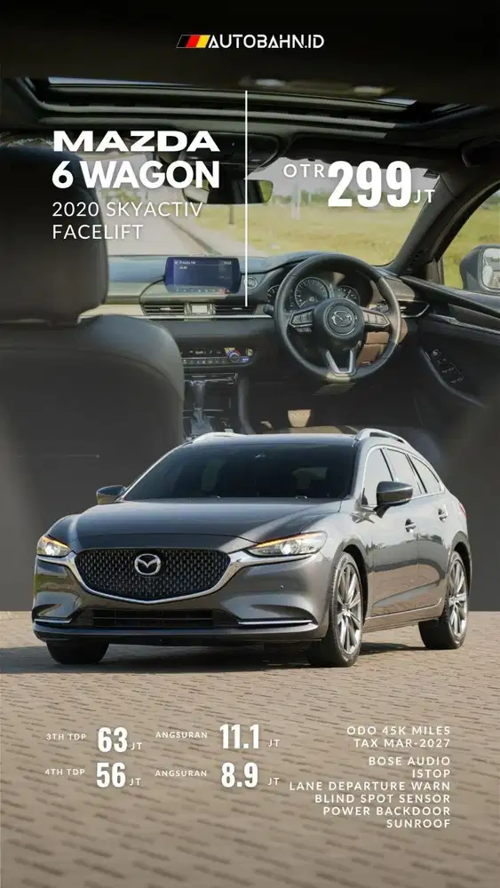 Station Wagon! Mazda 6 Estate Facelift Skyactiv 2020 Rare Bro! X1 cx5