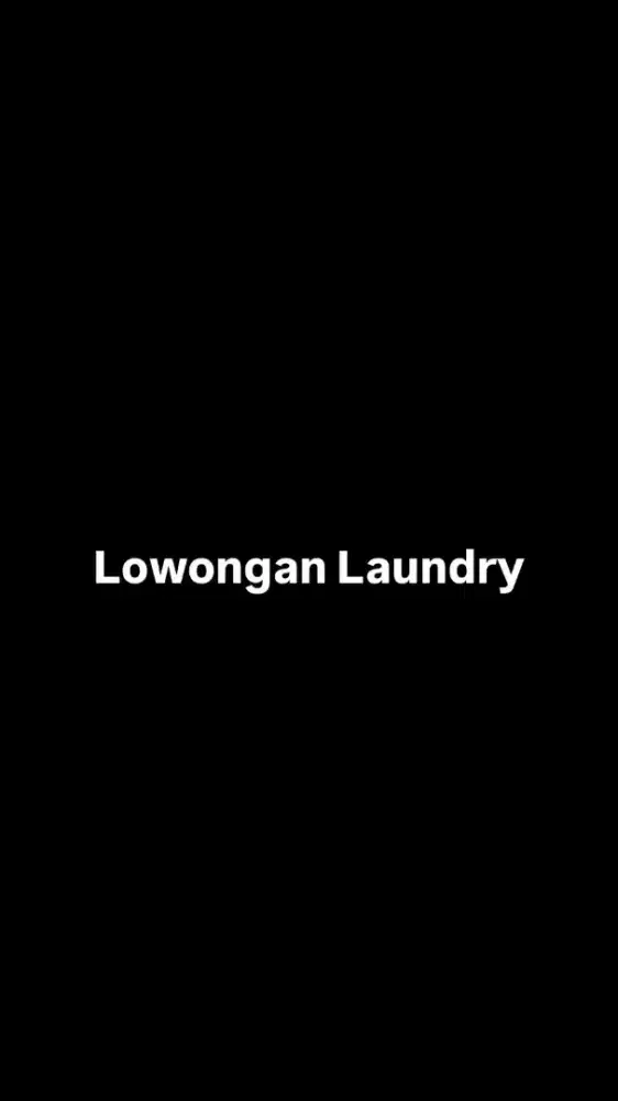 Lowongan Staf Laundry