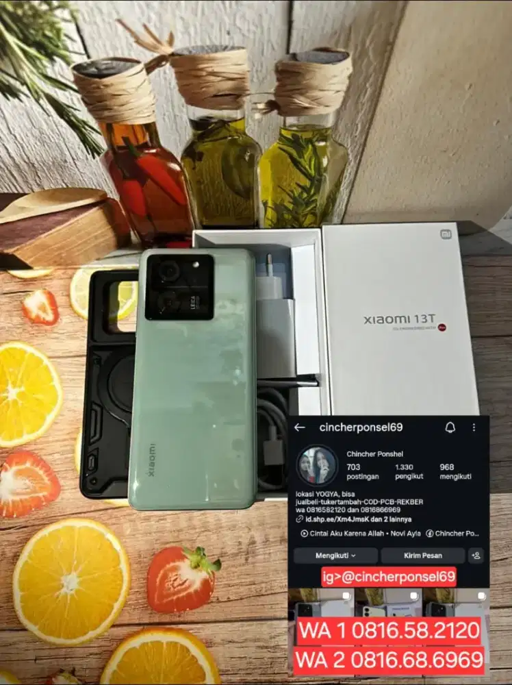 Jual hp likenew Xiaomi 13T 5g 12/256 mulus istimewa siap pakai