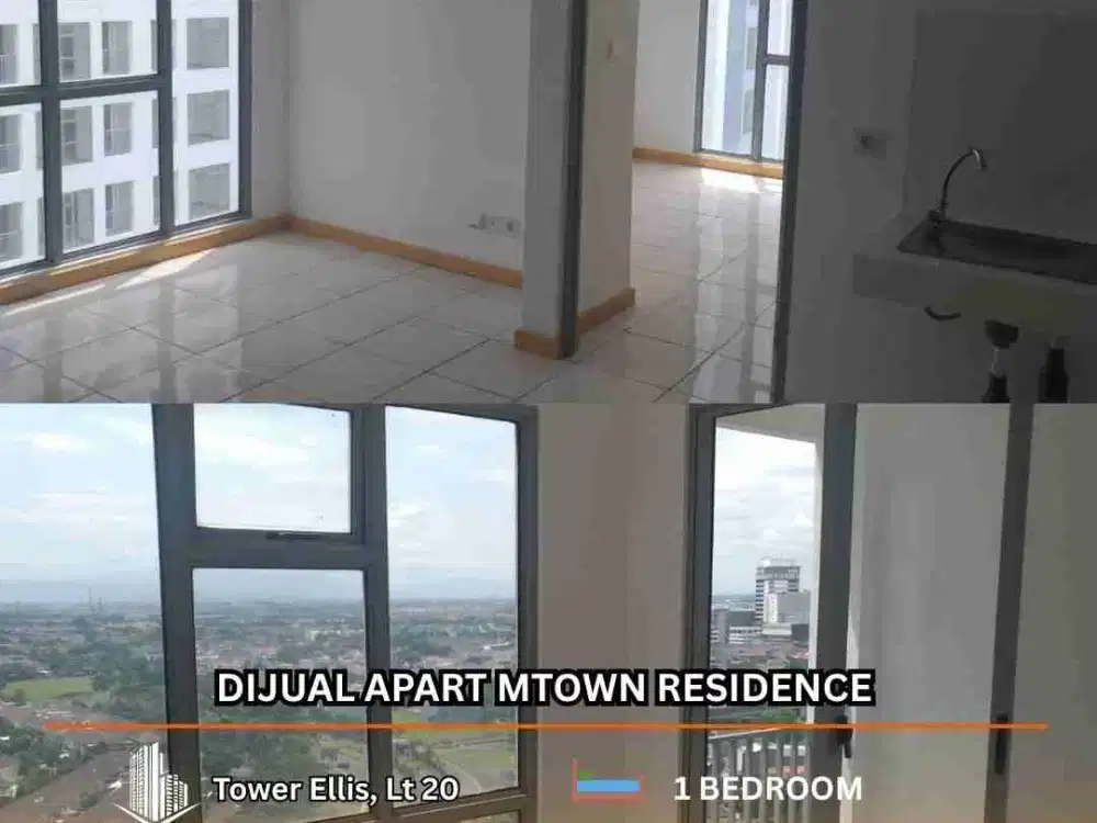 DIJUAL Apartemen Mtown Residence 1 Bedroom Tower Ellis Lantai 20