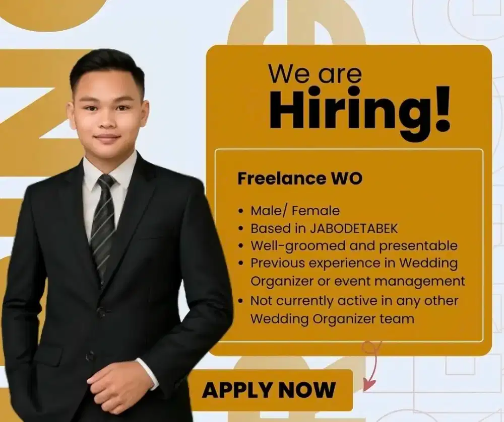 Freelance Crew Wedding Organizer WO Event