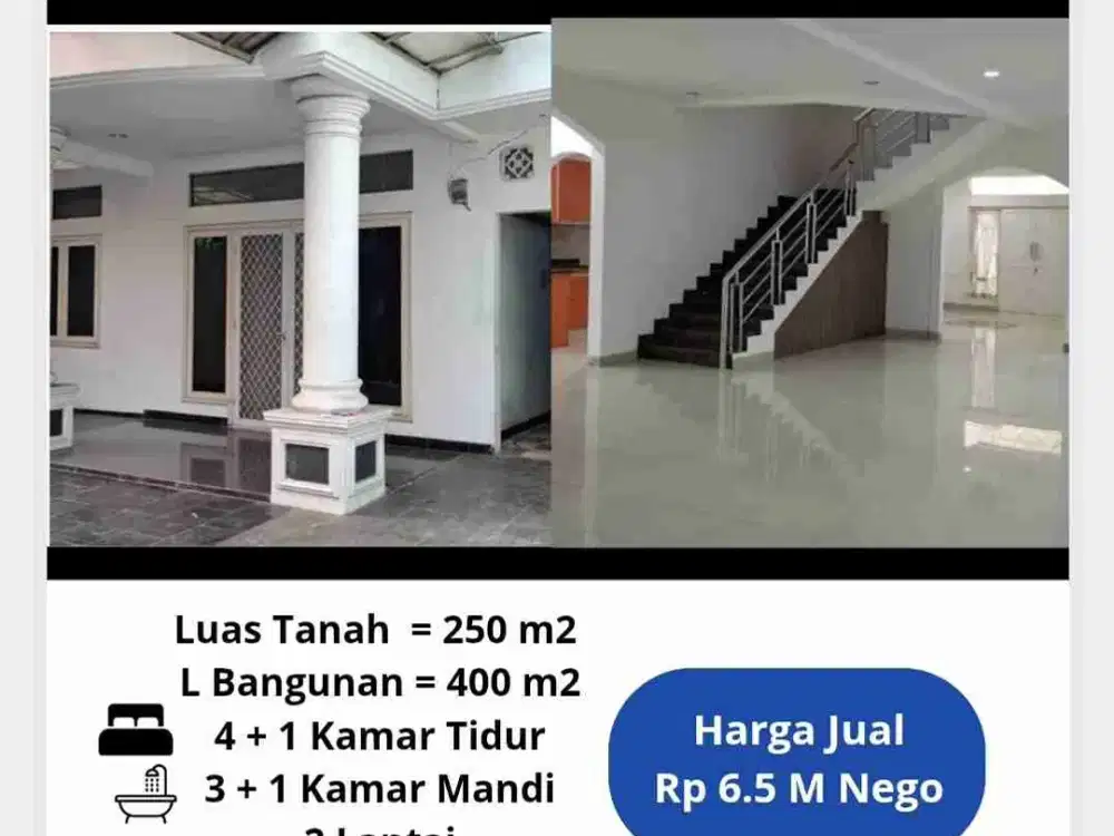 Rumah 2 Lantai Sunter Jakarta Utara strategis dalam komplek