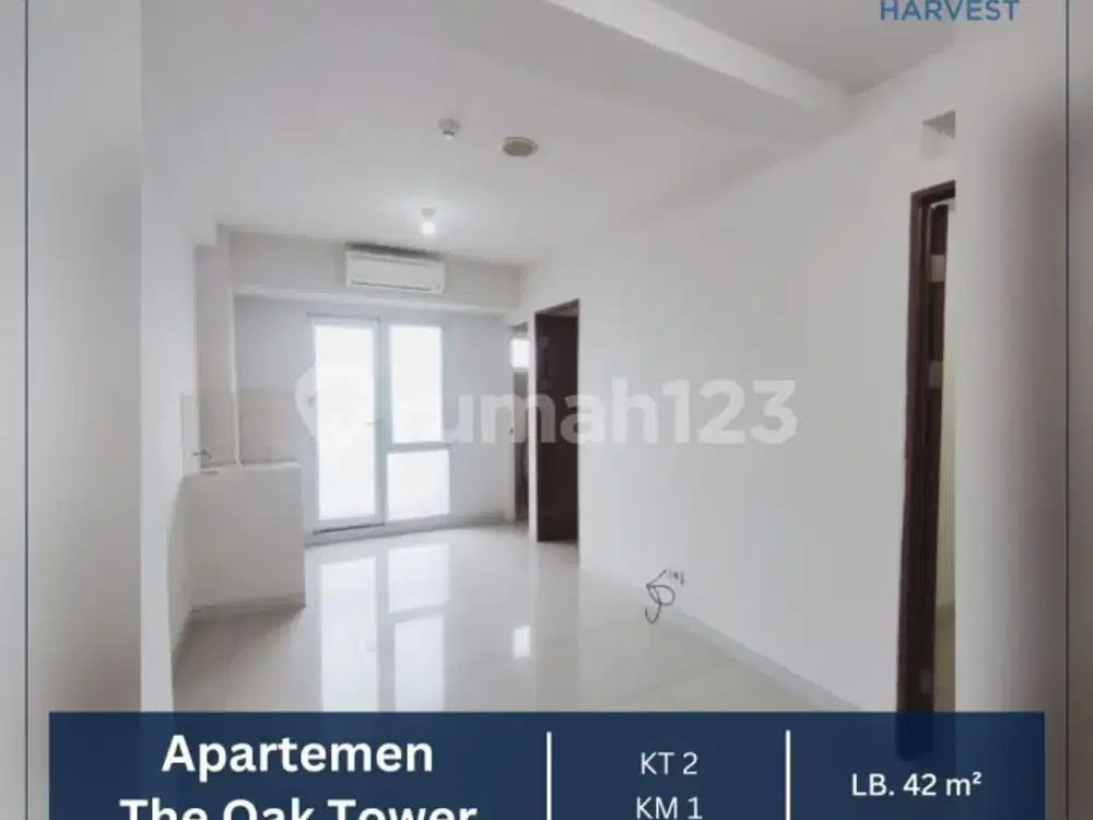 Dijual Murah - Apartemen 2BR Lantai Rendah View City Banyak Fasilitas Sangat Strategis & Bisa KPR Di Apartemen The Oak Tower, Jakarta Timur