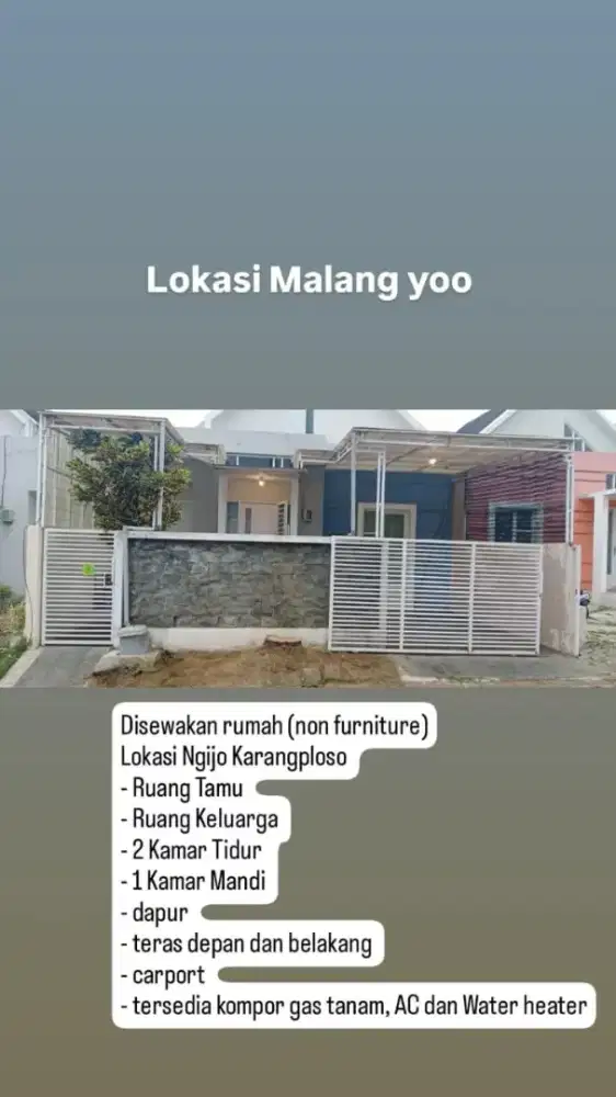Disewakan hunian nyaman di Ngijo Karangploso