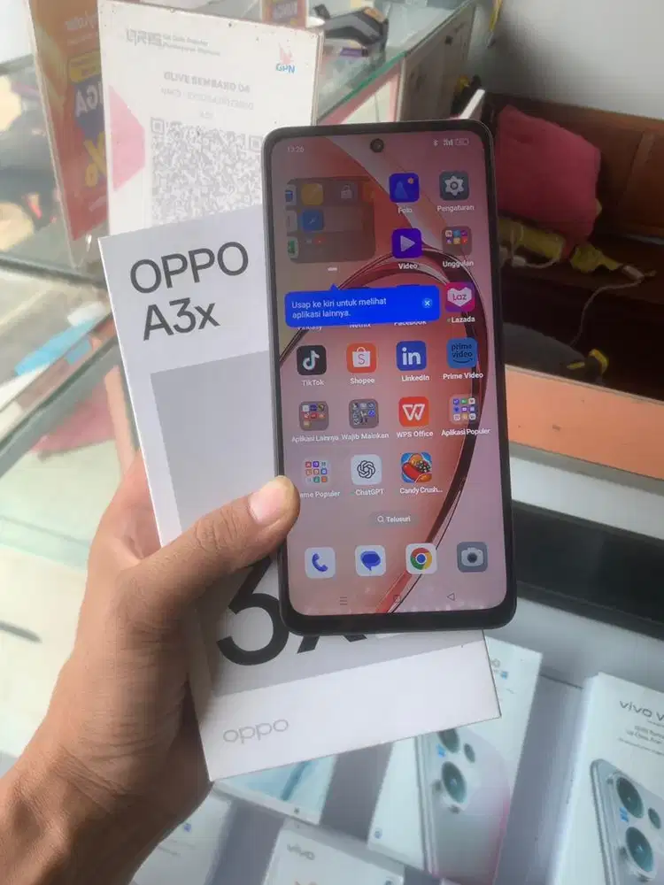 Oppo A3x 4/128 Segel hp dos minus lcd shadow putih