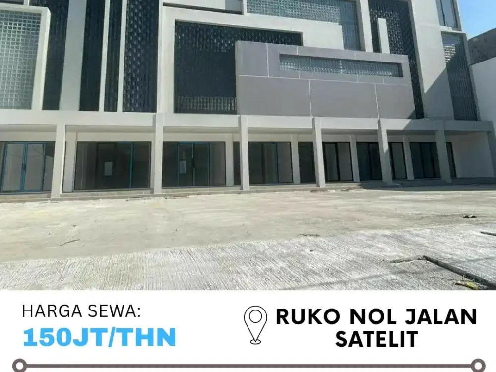 Disewakan Ruko Baru Gress Lokasi Strategis di Nol Jalan Raya Satelit Surabaya Barat