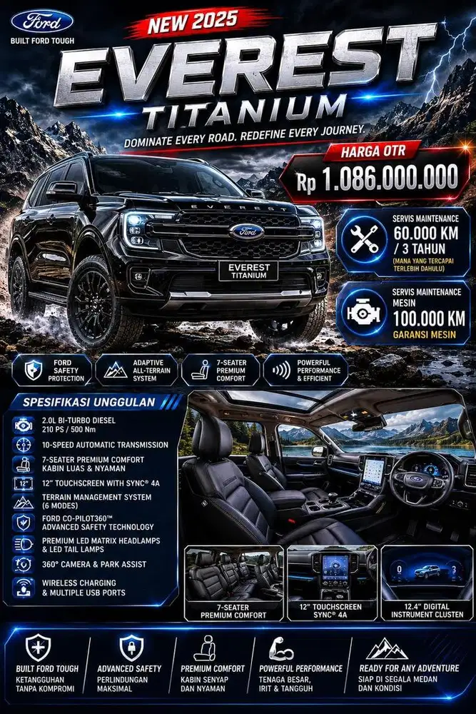FORD EVEREST 2.0L 4x4 A/T 2025