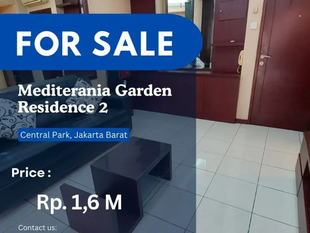 Dijual Cepat Unit 3 BR Mediterani Garden Residence 2 Furnish View Kolam Renang