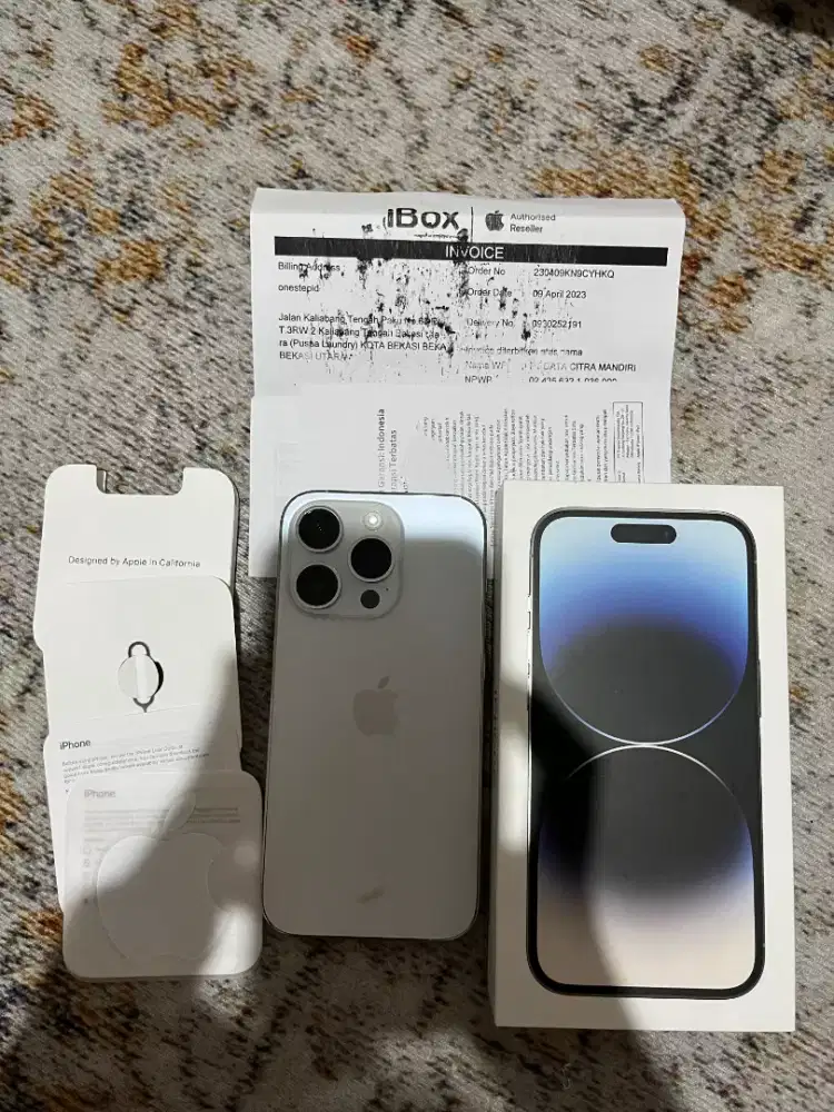 JUAL IPHONE 14 PRO 128GB EX IBOX SILVER MULUS