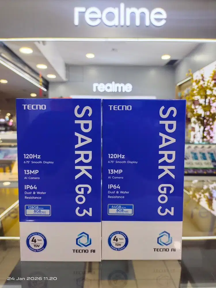 TECNO SPARK GO 3 4/128GB GARANSI RESMI NEW (SEGEL ORI)