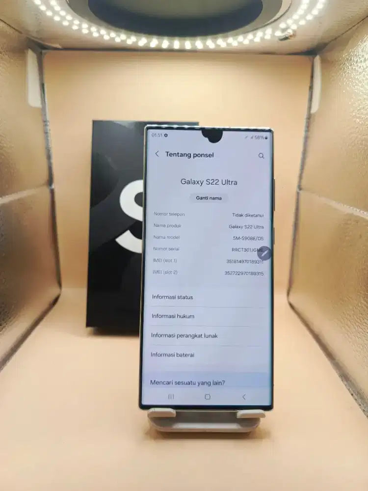 SAMSUNG S22 ULTRA 5G RAM 12/256GB ORIGINAL SEIN MULUS NORMAL FULLSHET