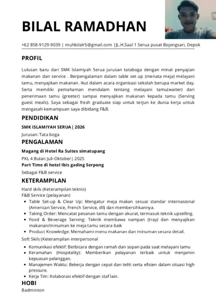 Cari pekerjaan bidang F&B