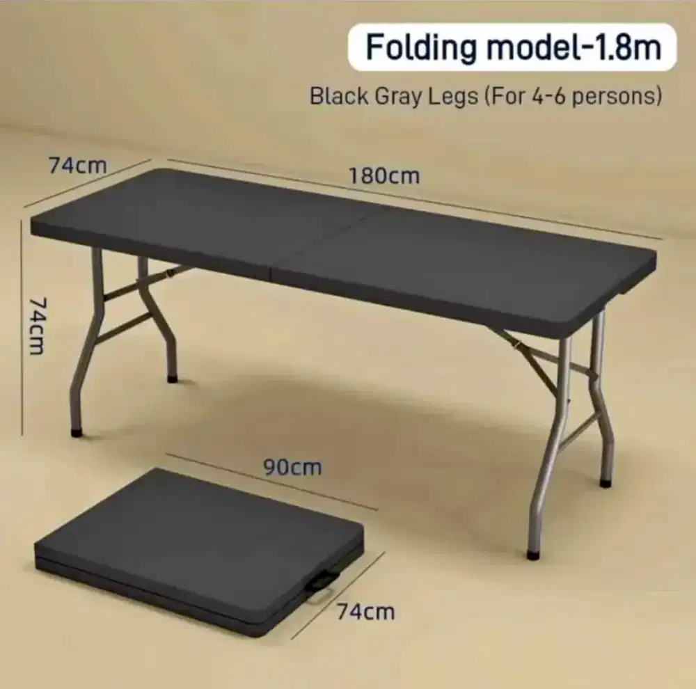 MEJA MAKAN LIPAT KRISBOW 1.8 METER