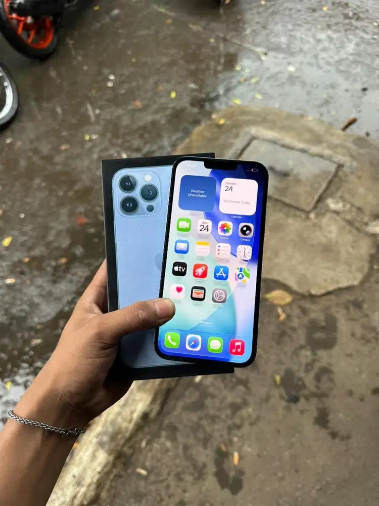 IPHONE 13 PROMAX SIERRA BLUE 128GB BEACUKAI SETARA IBOXB
