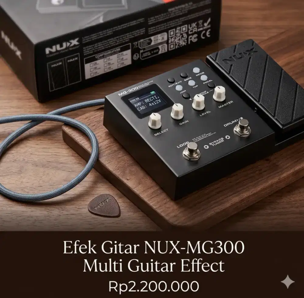 Efek Gitar Nux MG300 Guitar Effect Nux-MG300 Multi Effects Pedal