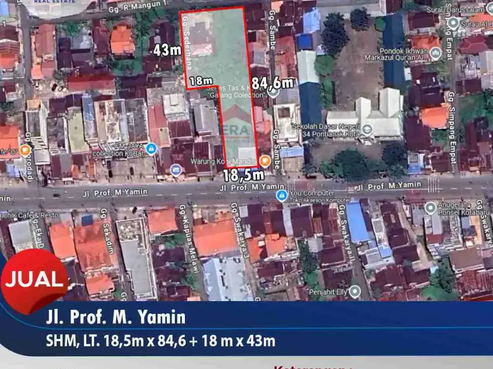 Tanah Siap Bangun di Tepi Jalan