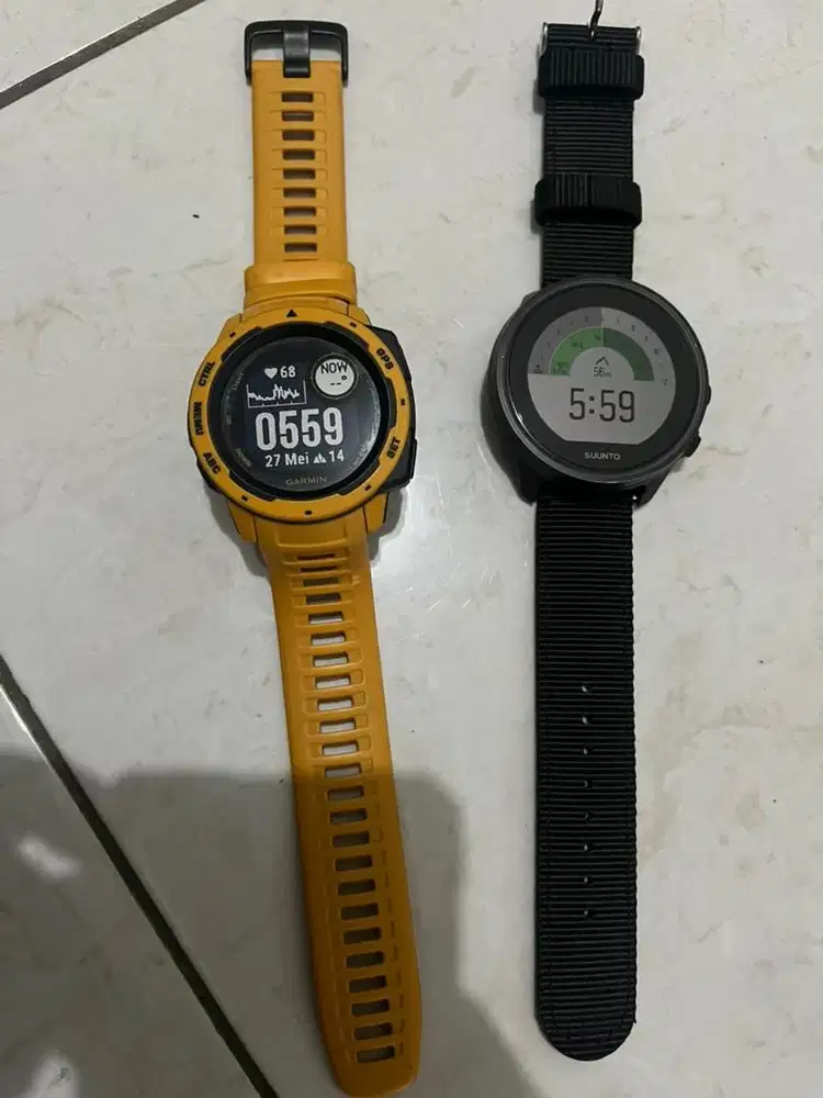 Garmin instinct dan suunto 9 baro titanium