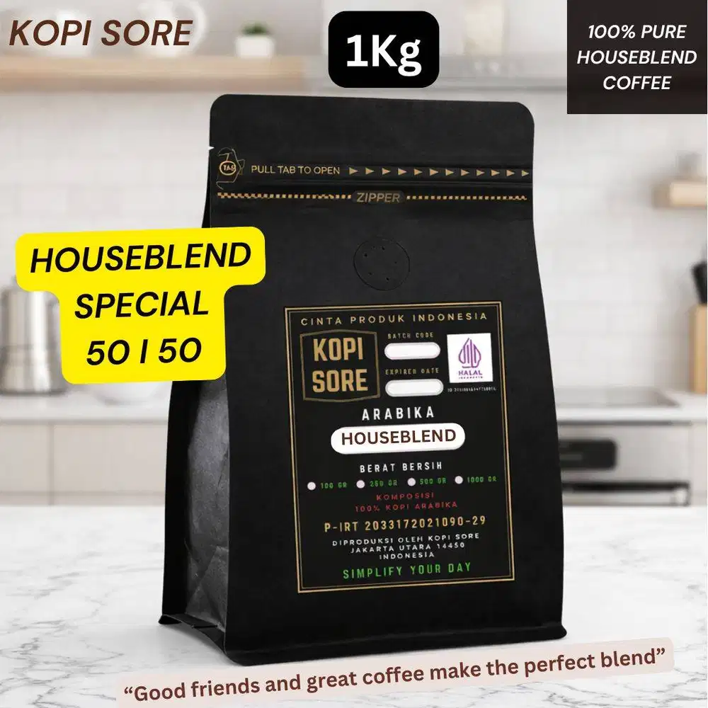 KOPI SPECIAL BLEND 50/50 Premium 1Kg – Aroma Harum, Nutty, Espresso