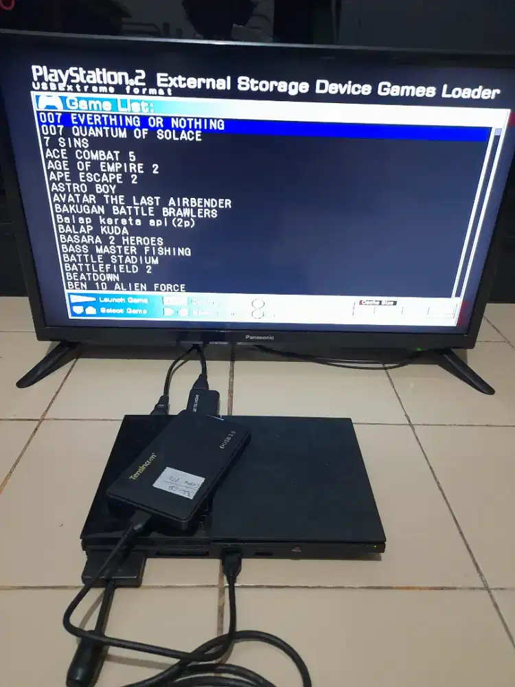 Jual Ps 2 Slim Matrix game Hardis external kpasitas 60gb Fullgame