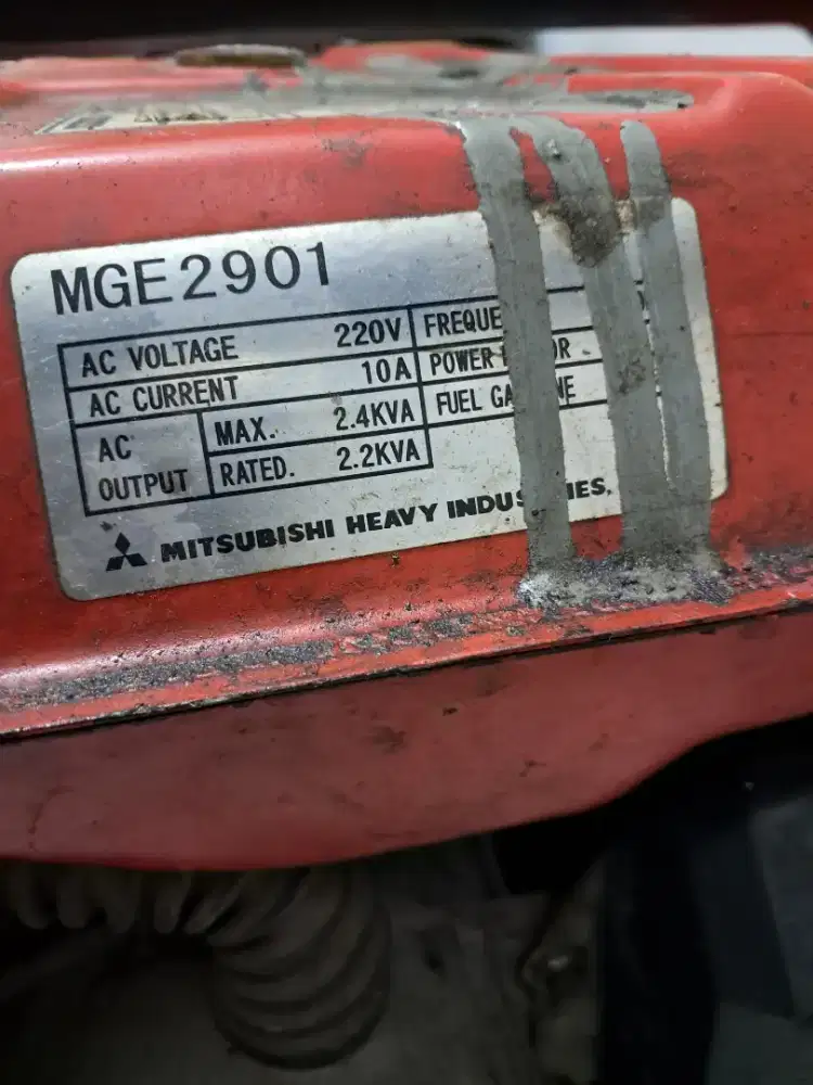 Genset Mitshubisi kondisi rusak