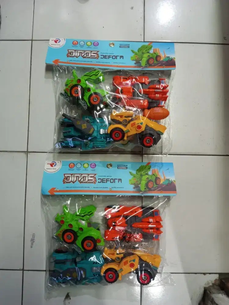 Mainan Anak Dino Transformers isi 4