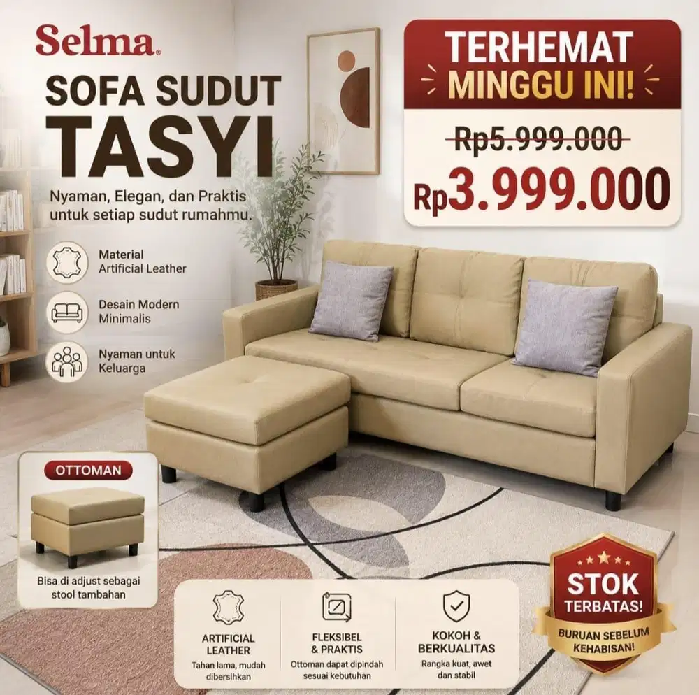 Tasyi Sofa L kulit