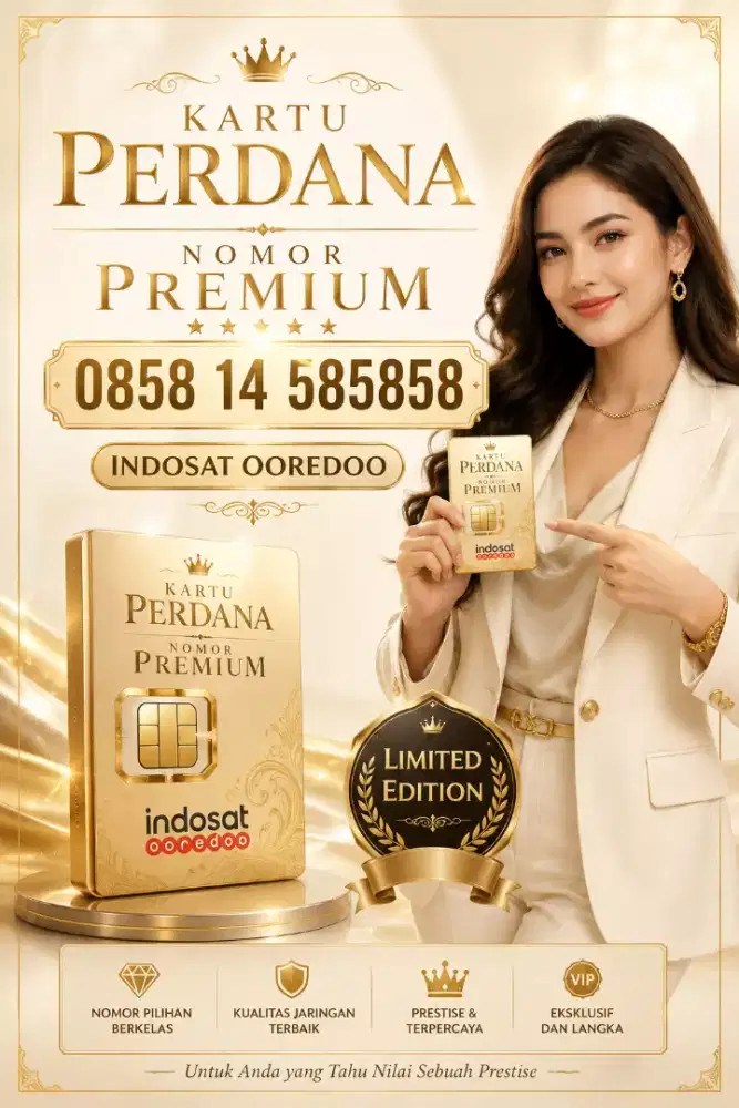 Nomor Cantik Premium Indosat Ooredoo Varian Angka Hoki 585858