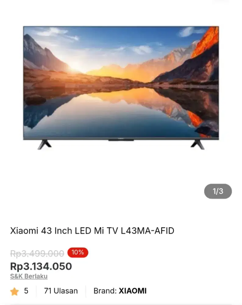 Xiomi 43 inch LED MI tv