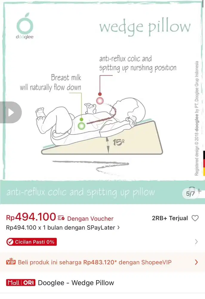 Bantal anti muntah & anti colic