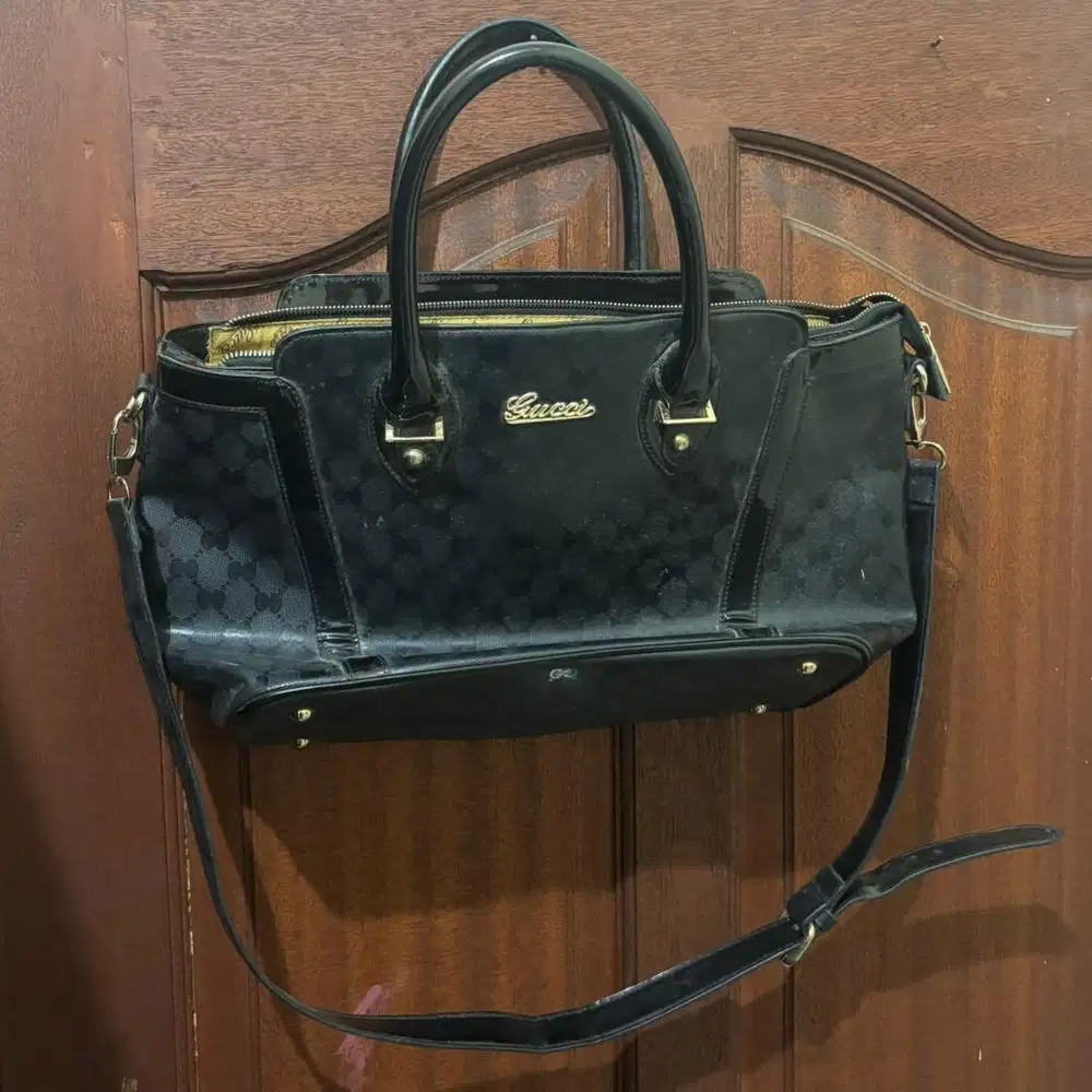Elegant Black Monogram Bag