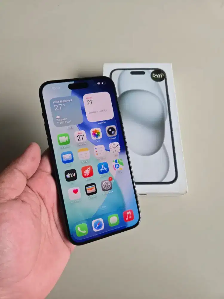 iPhone 15+ Plus 256gb Hitam Resmi iBox Fullset Normal Mulus Murah