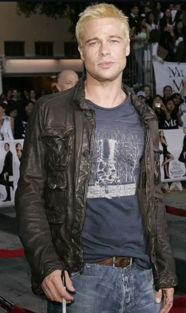 Brad Pitt leather jacket