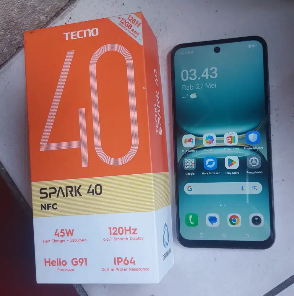 Tecno spark 40 fulset 12/128