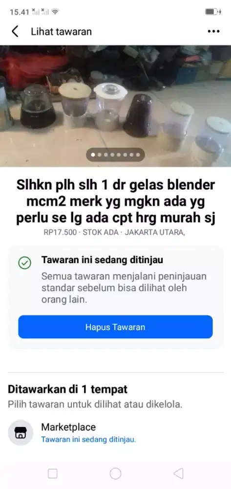 Slhkn plh slh 1 dr kelengkapan gelas blender mcm2 merk kond bgs murah
