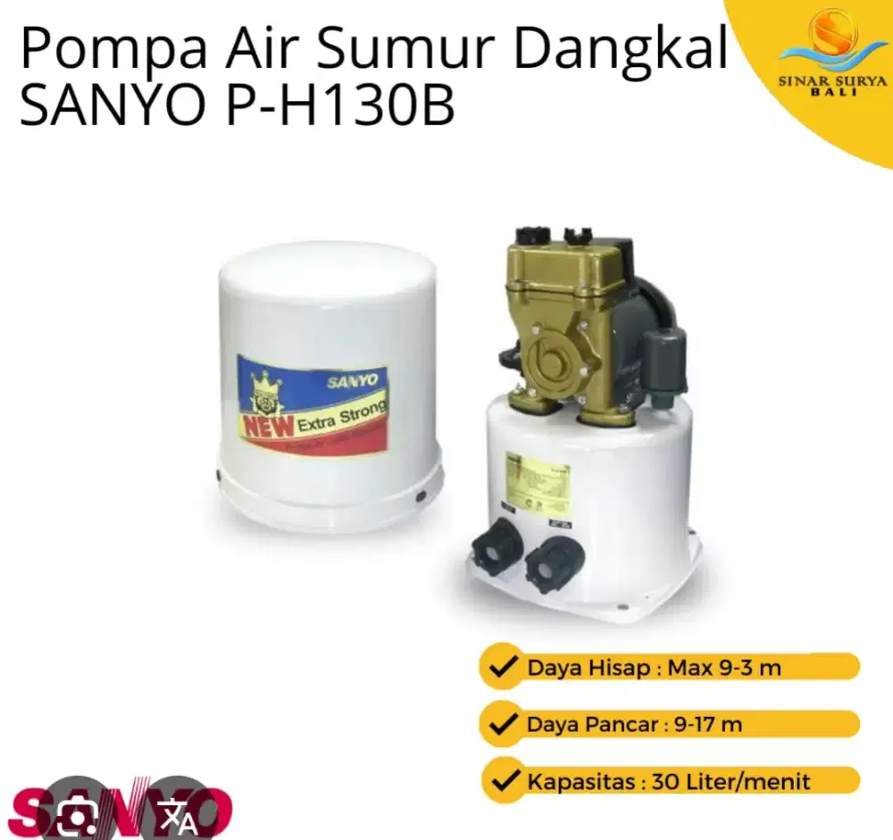 SANYO PH130b Pompa sumur air dangkal