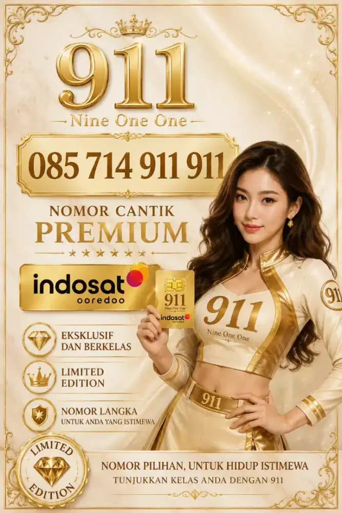 Nomor Cantik Premium Exsclusive 911 Spesial Indosat Ooredoo