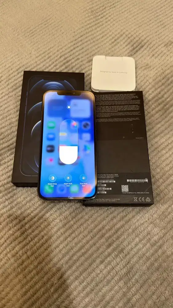 Iphone 12 Promax 128GB Pasific Blue Resmi Ibox Lengkap