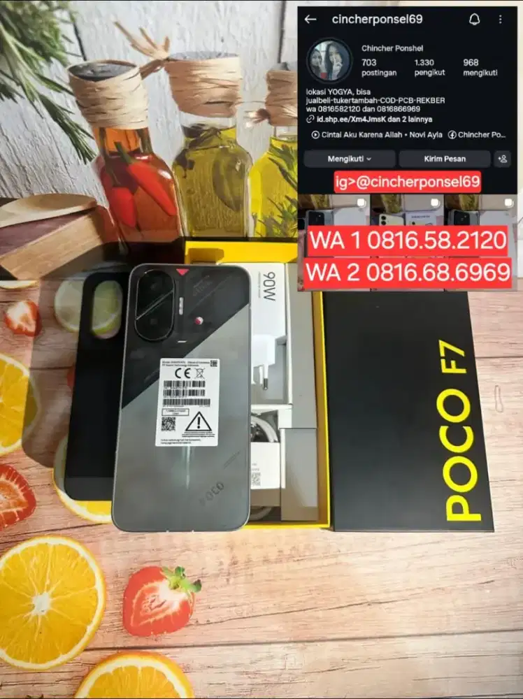 Jual HP likenew Poco F7 5G 12/512 istimewa CUMA  pakai bentar BH 100%