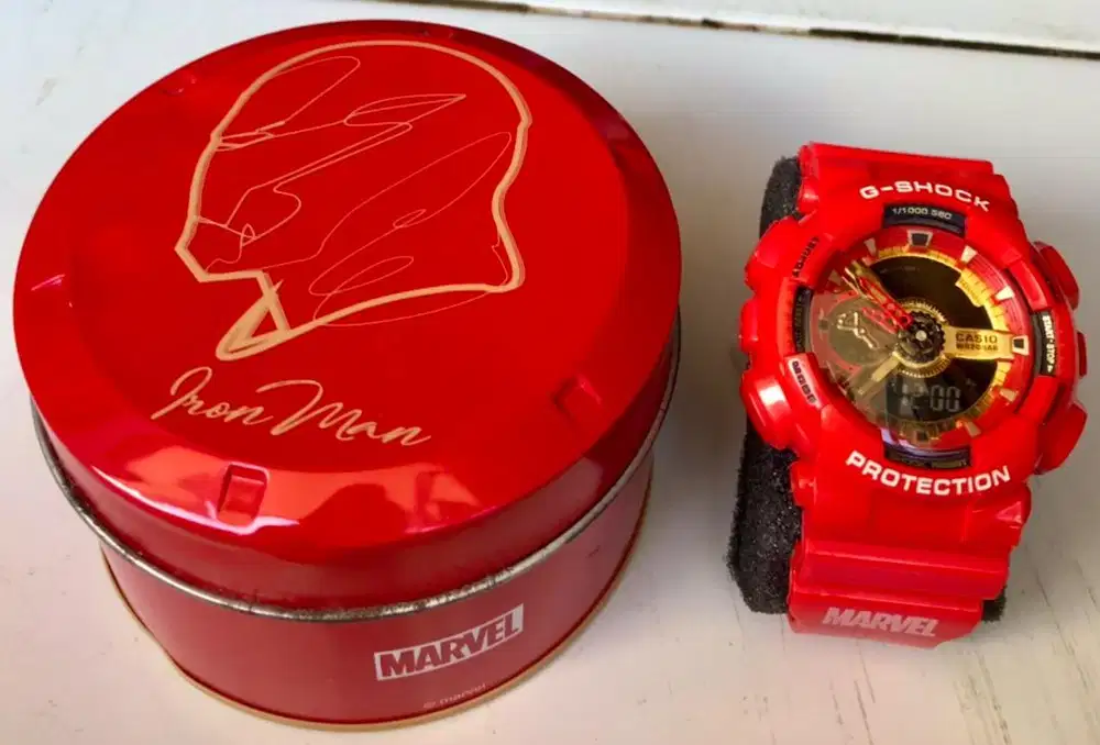 G-Shock Red Marvel Iron-Man serie Casio WR20Bar Watch