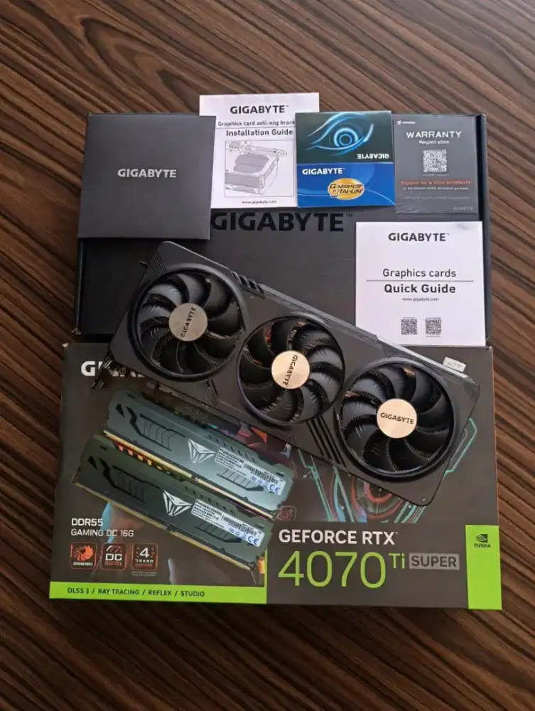 vga Gigabyte nvidia rtx 4070 super & ram 64 gb ddr4