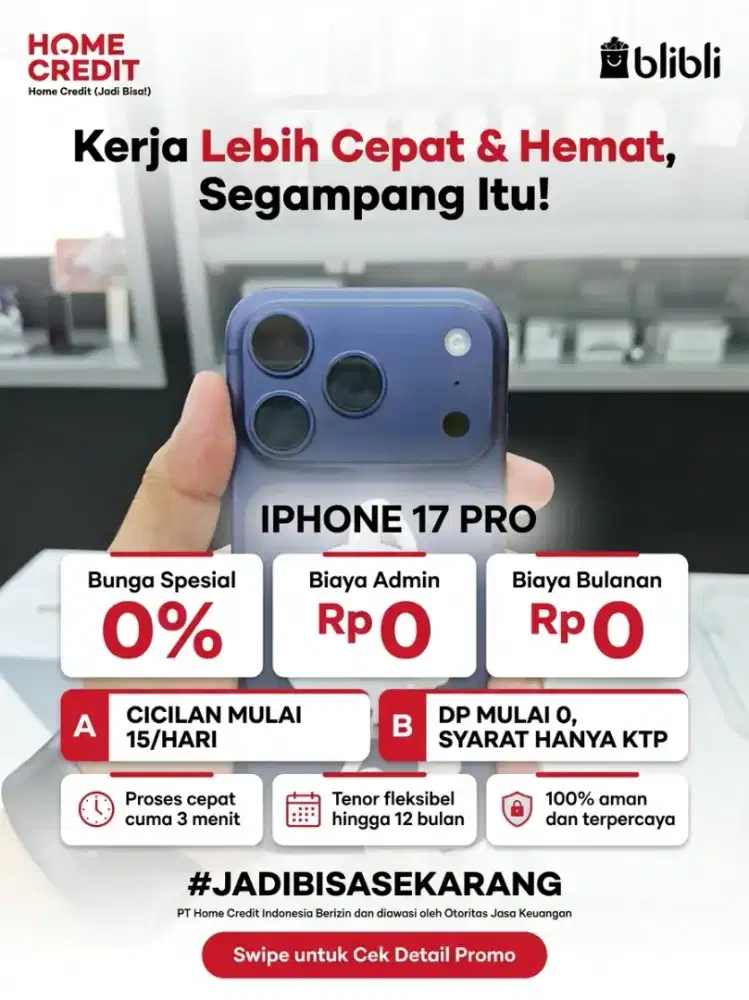 Cicilan iPhone 17 256GB Besic tanpa dp syarat hanya ktp aja